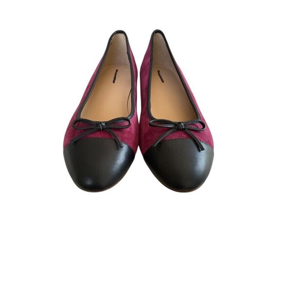 Ann Taylor Suede Cap Toe Ballet Flats NEW - Picture 3 of 8